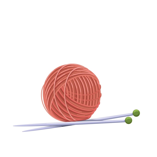 Garnstrang mit Stricknadeln