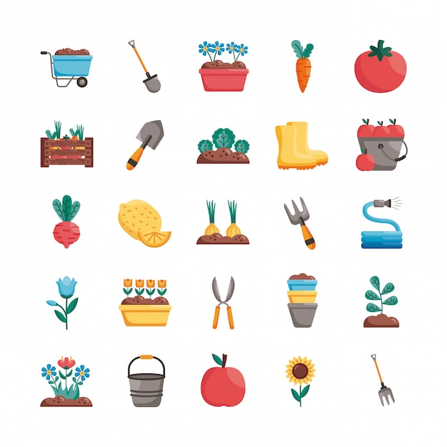 Garten Detail Detail Icon Set