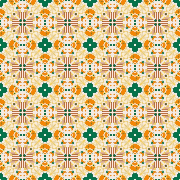 Garten Natur Seamless Pattern Blumenhintergrund Damask Aboriginal Ornament Art