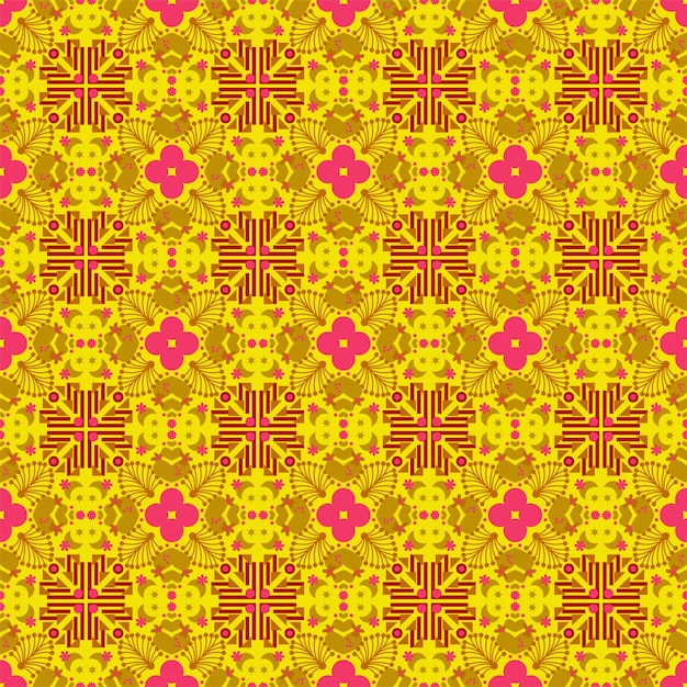 Garten Natur Seamless Pattern Blumenhintergrund Damask Aboriginal Ornament Art