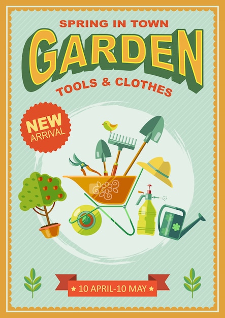 Garten retro poster