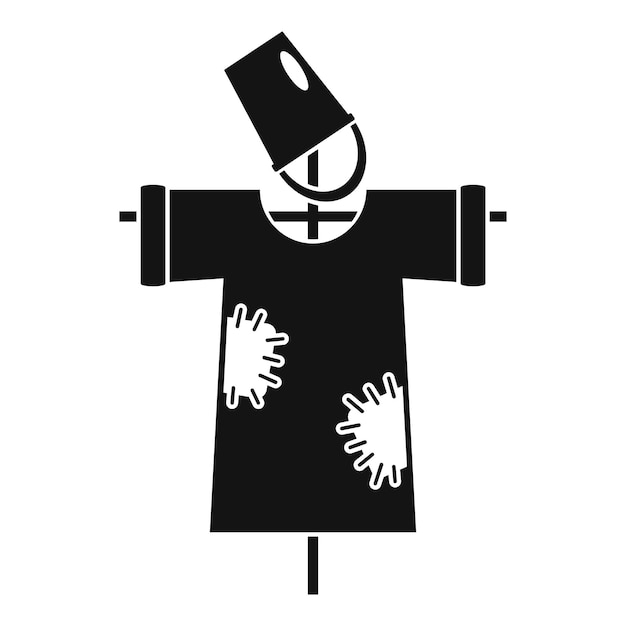 Vektor garten-scarecrow-symbol einfache illustration des garten-scarecrow-vektor-symbols für webdesign, isoliert auf weißem hintergrund