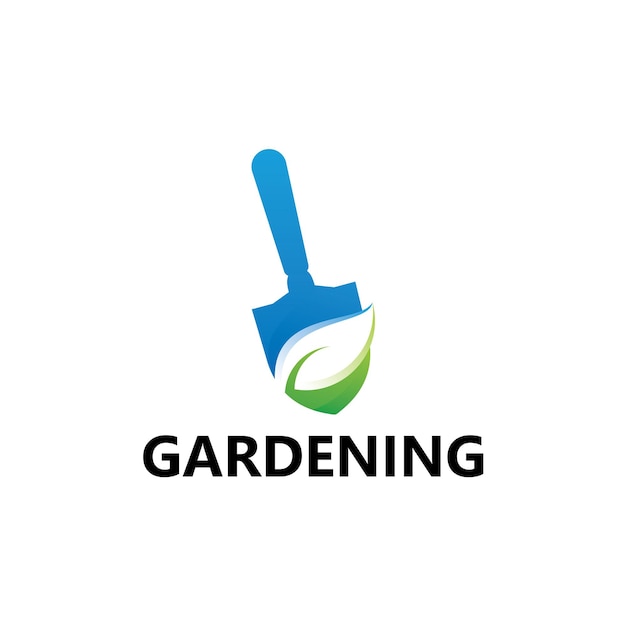 Gartenarbeit logo template design vector