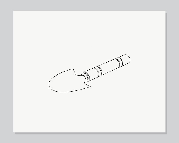 Gartenschaufel kontinuierliche einzeilige illustration