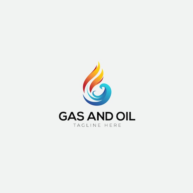 Gas und öl mit anfänglichem g-logo