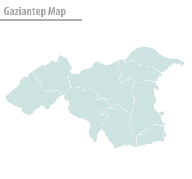 Gaziantep karte illustration vektor stadt der türkei