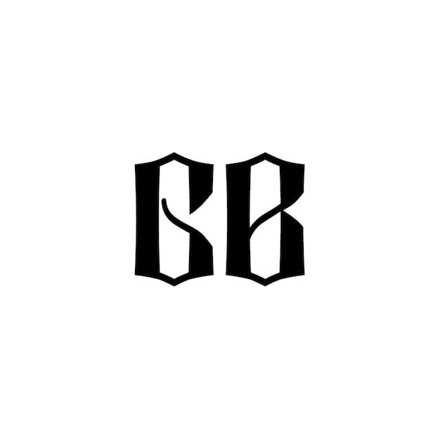 GB-Monogramm-Logo-Design, Buchstabe, Text, Name, Symbol, einfarbig, Logo, Alphabet, Zeichen, einfaches Logo