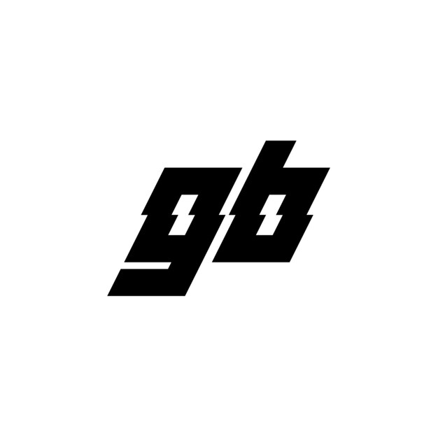 GB-Monogramm-Logo-Design, Buchstabe, Text, Name, Symbol, einfarbig, Logo, Alphabet, Zeichen, einfaches Logo