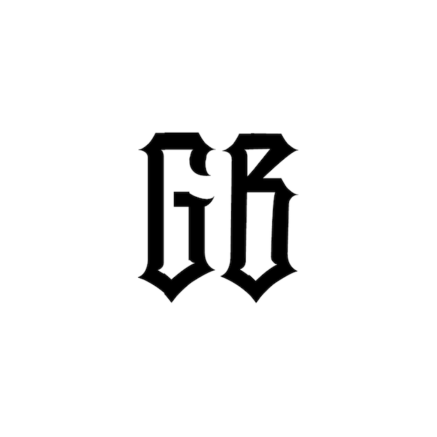 GB-Monogramm-Logo-Design, Buchstabe, Text, Name, Symbol, einfarbig, Logo, Alphabet, Zeichen, einfaches Logo