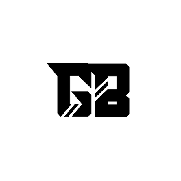 GB-Monogramm-Logo-Design, Buchstabe, Text, Name, Symbol, einfarbig, Logo, Alphabet, Zeichen, einfaches Logo