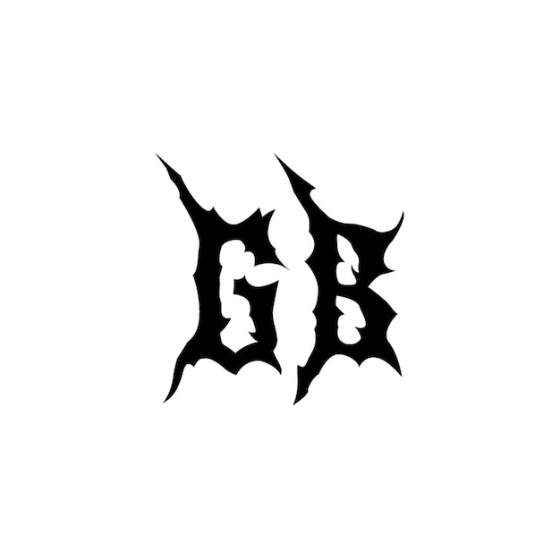 GB-Monogramm-Logo-Design, Buchstabe, Text, Name, Symbol, einfarbig, Logo, Alphabet, Zeichen, einfaches Logo