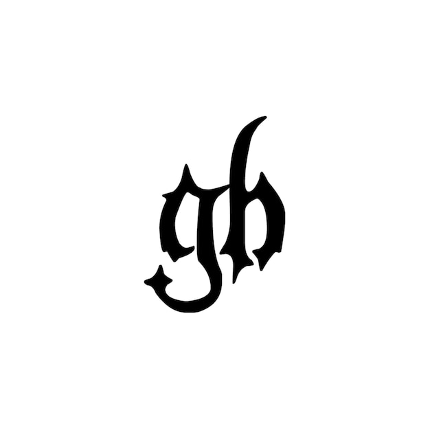 GB-Monogramm-Logo-Design, Buchstabe, Text, Name, Symbol, einfarbig, Logo, Alphabet, Zeichen, einfaches Logo