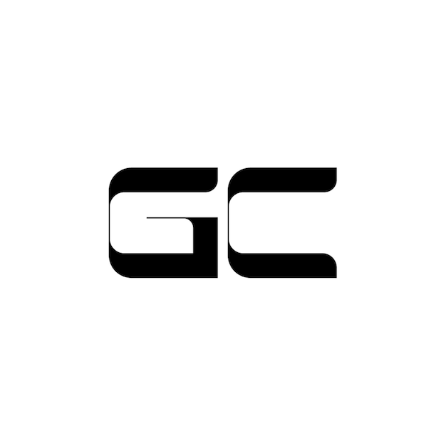 GC Monogramm Logo Design Buchstabe Text Name Symbol Monochrom Logotyp Alphabet Zeichen Einfaches Logo