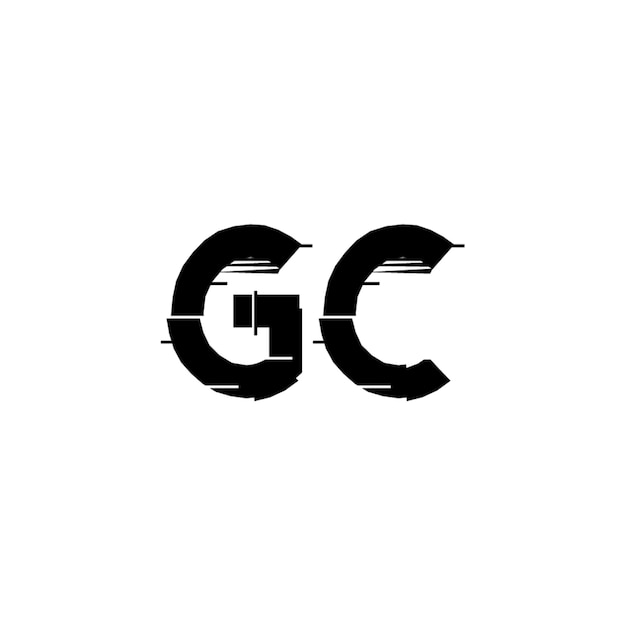 GC Monogramm Logo Design Buchstabe Text Name Symbol Monochrom Logotyp Alphabet Zeichen Einfaches Logo