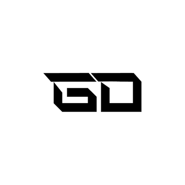 GD-Monogramm-Logo-Design, Buchstabe, Text, Name, Symbol, monochromes Logo, Alphabet-Zeichen, einfaches Logo
