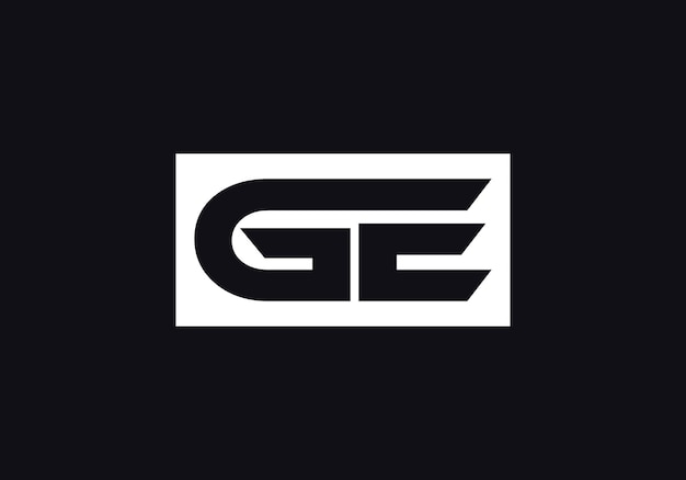 GE-Logo Buchstaben-Design Vektorvorlage Anfangsbuchstaben GE Verknüpfte Logo