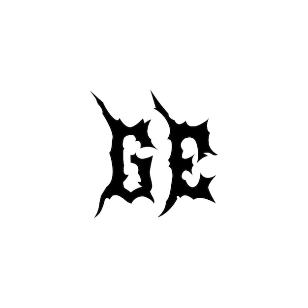 GE-Monogramm-Logo-Design, Buchstabe, Text, Name, Symbol, einfarbig, Logo, Alphabet, Zeichen, einfaches Logo