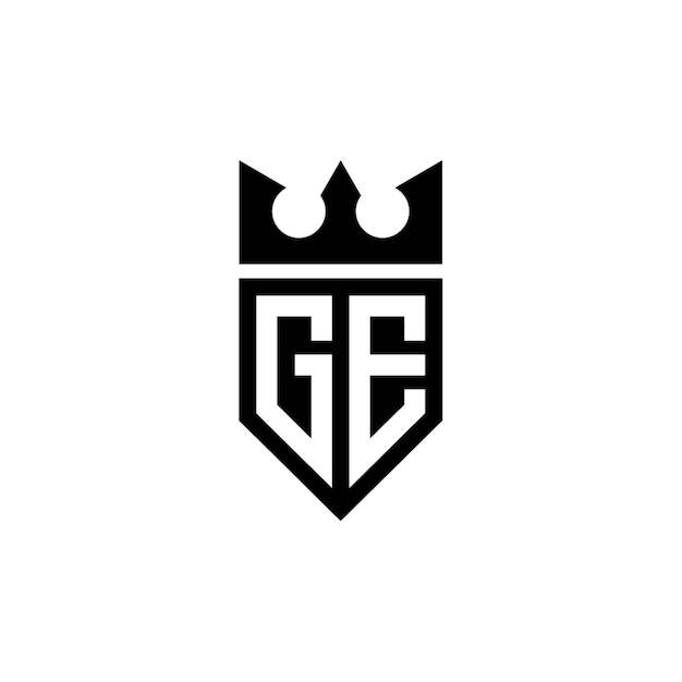 GE-Monogramm-Logo-Design, Buchstabe, Text, Name, Symbol, einfarbig, Logo, Alphabet, Zeichen, einfaches Logo