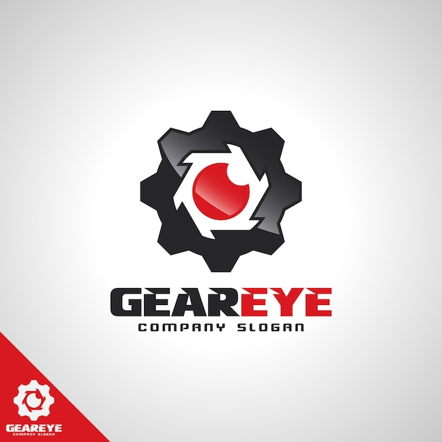 Vektor gear eye-logo-vorlage