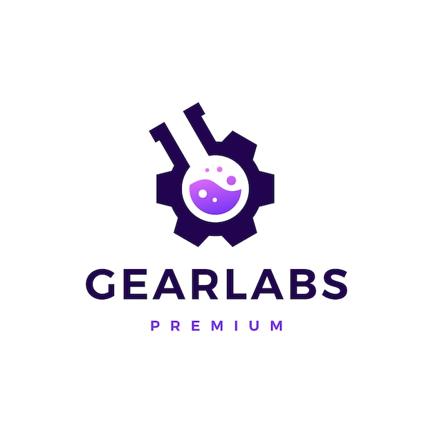 Gear lab labs logo symbol illustration