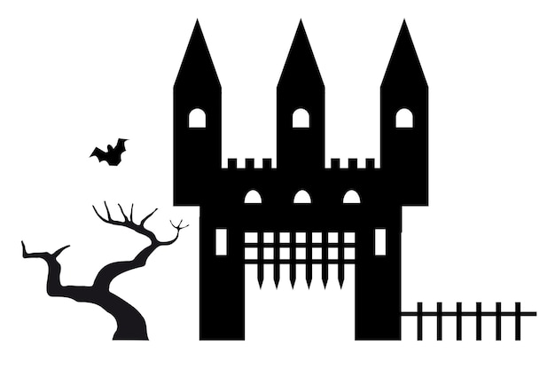 Vektor gebäude halloween kathedrale horror kirche festliche illustration