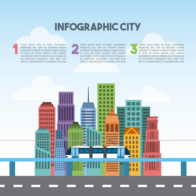 Gebäude infographik stadt präsentation