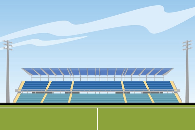 Gebäude von fußballstadien. stadion strichzeichnung illustration vektor. skizzenvektor des fußballstadions