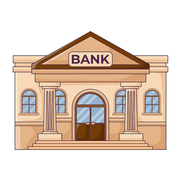 Gebäudeveranschaulichung Geschäftsfinanzierung Bankgeld