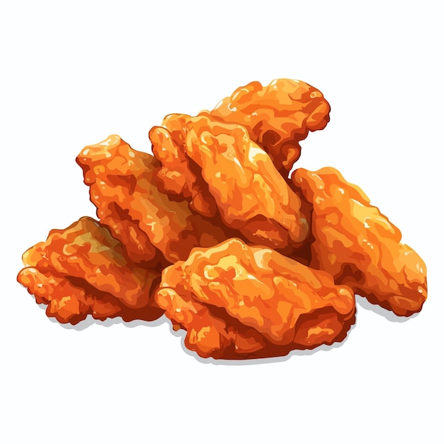 Gebratenes Huhn auf einer Vektorillustration