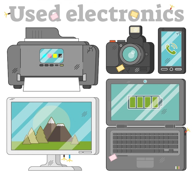 Gebrauchte elektronik-sammlung