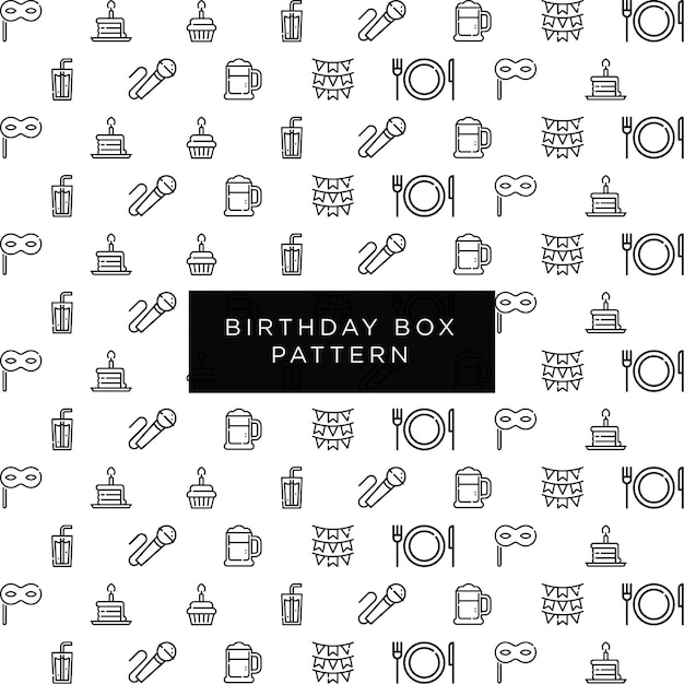 Geburtstag box muster hintergrund