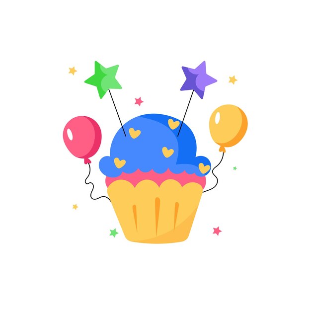 Geburtstagsfeiern mit Cupcake