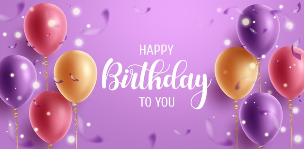 GeburtstagsgrußvektorHintergrunddesign. Alles Gute zum Geburtstag Text