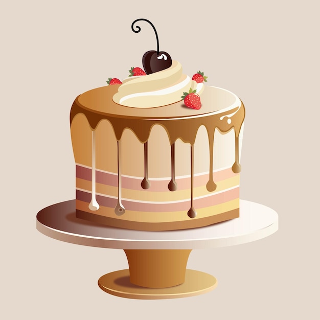 Geburtstagskuchen-Illustration
