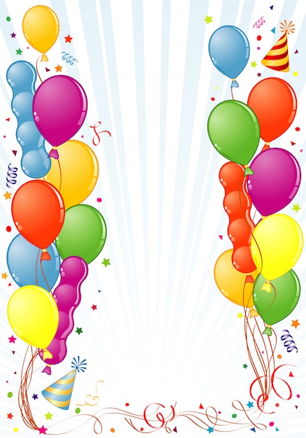 Geburtstagsrahmen mit Ballon
