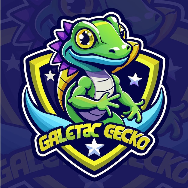 Vektor geckos maskottchen-logo