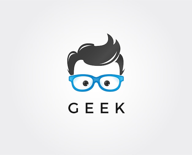 Geek-Logo-Vorlage, Creative Geek-Logo-Designkonzept