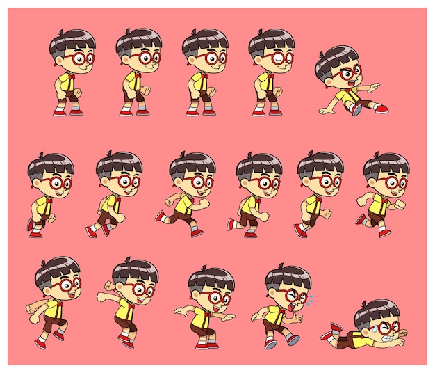 Geeky boy spiel sprites