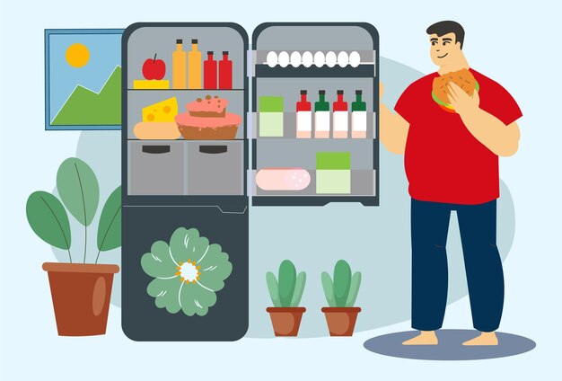 Gefrierschrank-Konzept-Illustration stilvoll und wunderschön