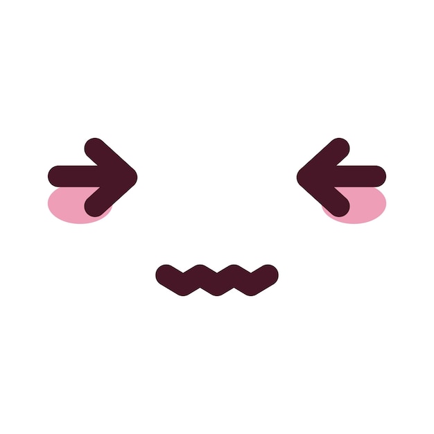 Gefühle und Emotionen Einfache Illustration von Emoji der Verwirrung oder Irritation