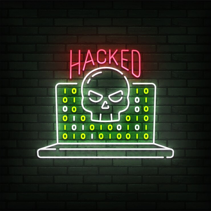 Vektor gehackte leuchtreklame
