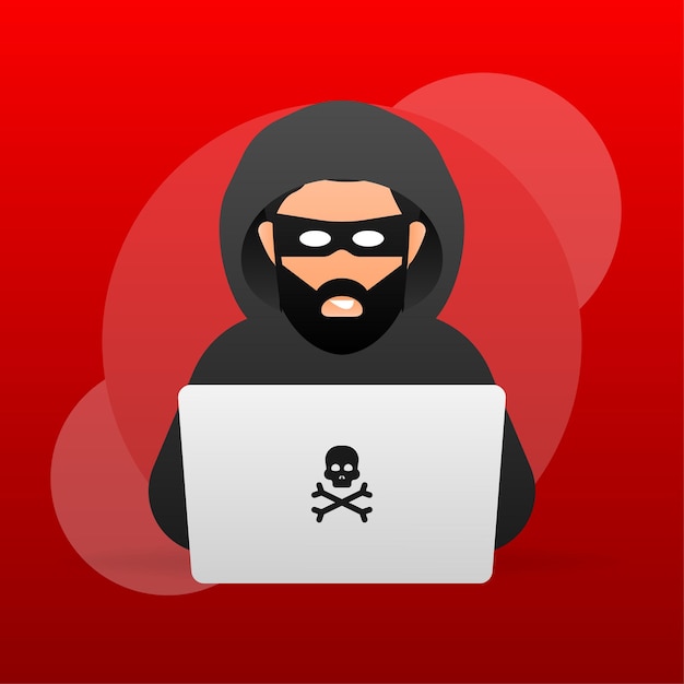 Gehacktes tolles Design für jeden Zweck Internet-Technologie Cyber-Kriminalität Hackerangriff Phishing-Betrug