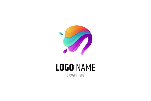 Gehirn-Logos mit 3D-Design-Stil, moderne, fröhliche Zusammenfassung für Erwachsene, ideal für Bildung, Wissenschaft, Denksportaufgaben, Gesundheit, Startup-Unternehmen