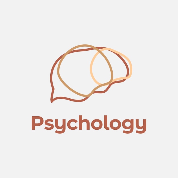 Gehirn-vektor-design für psychologie-profi-logo