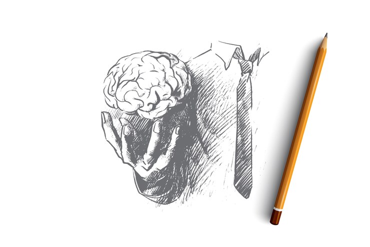 Vektor gehirnkonzeptillustration