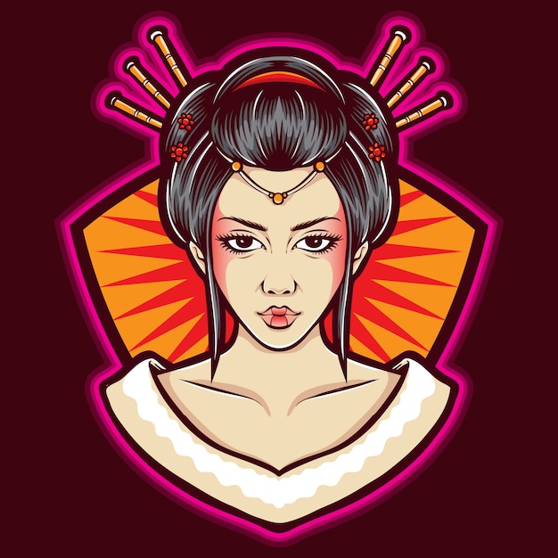 Geisha-vektor-logo