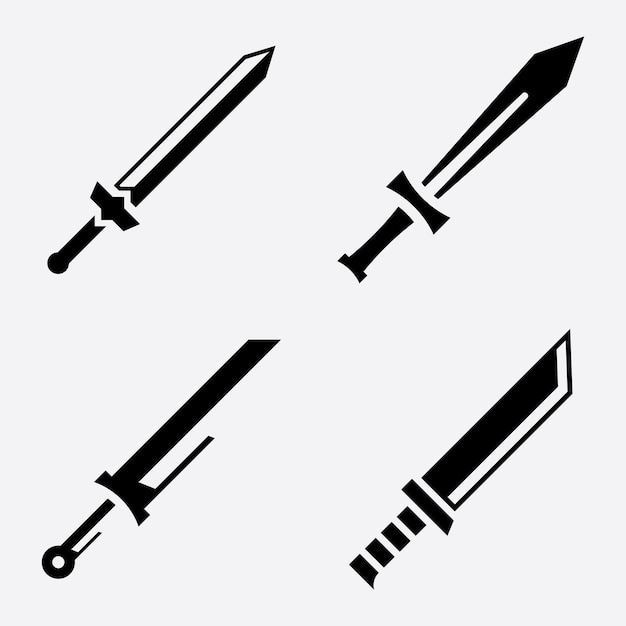 Gekreuzte schwerter vektor icon illustration