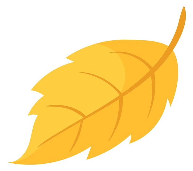 Gelb fallendes blatt cartoon-herbstsaison-symbol