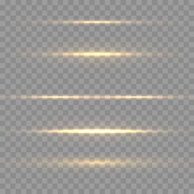 Gelb leuchtendes horizontales Licht