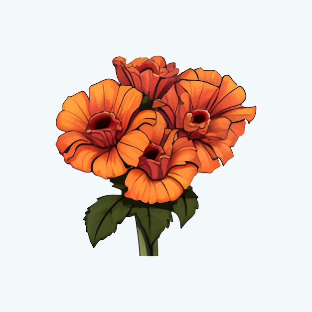 Gelbe Blumenstrauß-Vektorillustration